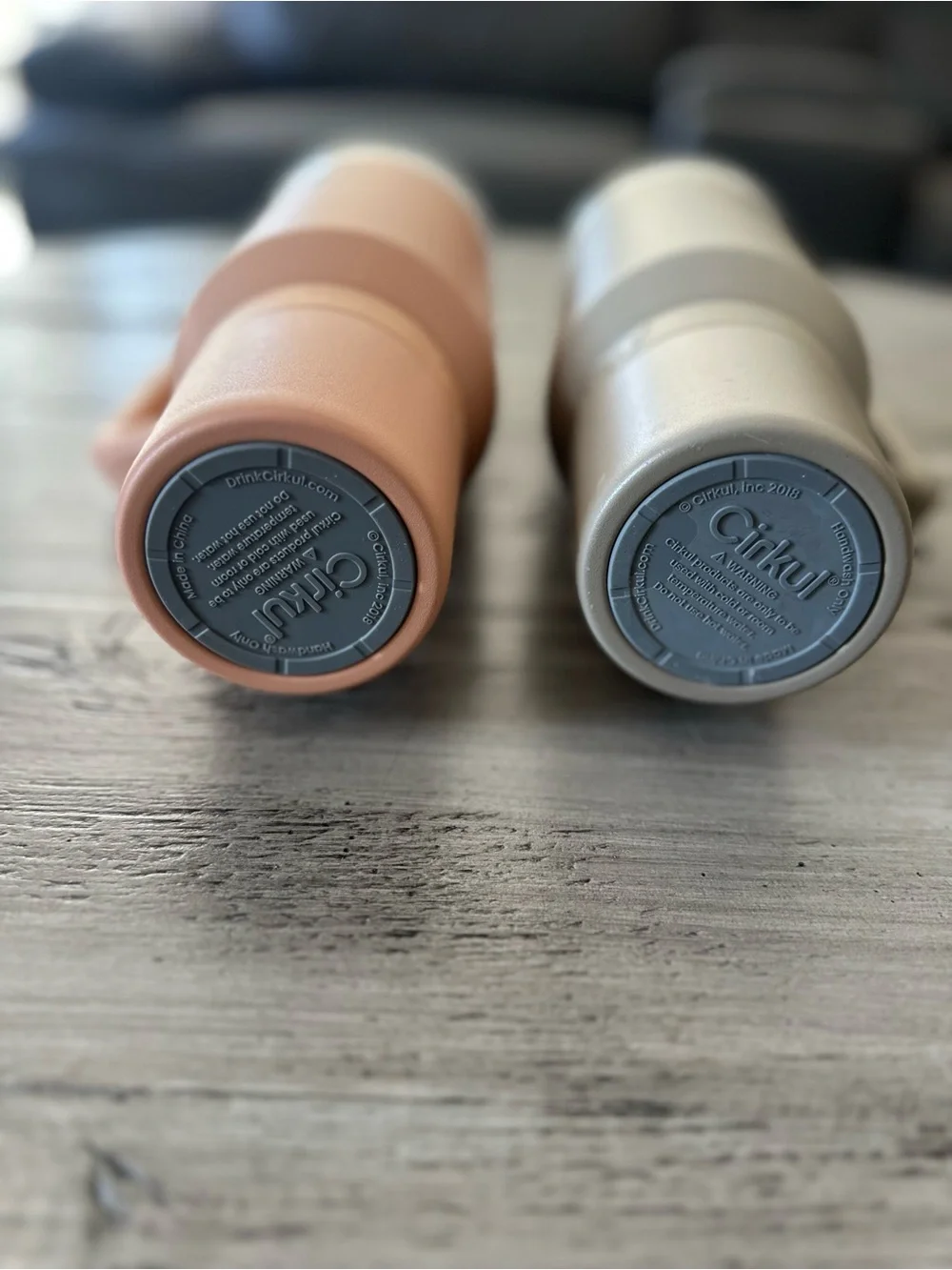 Cirkul Insulated Travel Mug - Peach and Gray